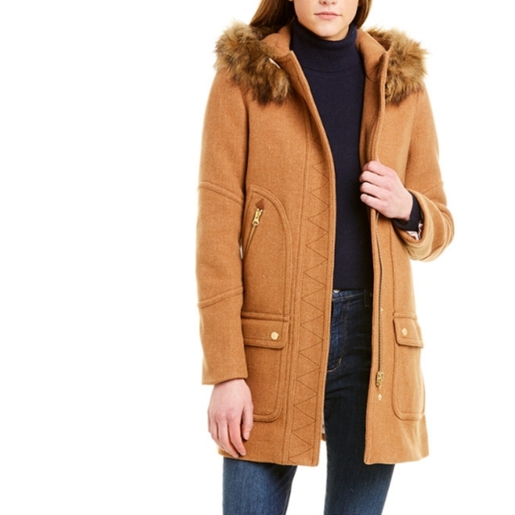 J Crew Jackets Coats New Jcrew Chateau Parka In Stadiumcloth Wool P Poshmark